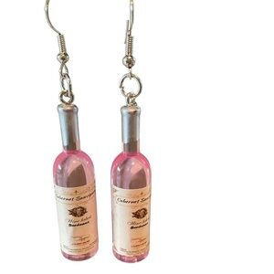 It's 5 O' Clock Somewhere Wine Bottle Earrings